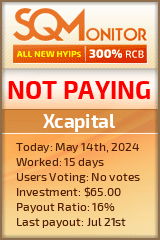 Xcapital HYIP Status Button