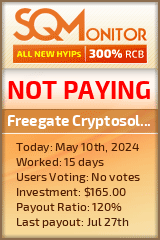 Freegate Cryptosolution Limited HYIP Status Button