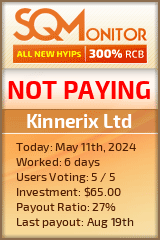 Kinnerix Ltd HYIP Status Button