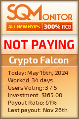 Crypto Falcon HYIP Status Button