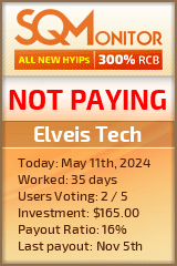 Elveis Tech HYIP Status Button