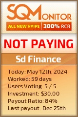 Sd Finance HYIP Status Button