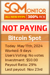 Bitcoin Spot HYIP Status Button