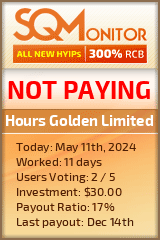 Hours Golden Limited HYIP Status Button