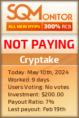 Cryptake HYIP Status Button