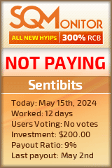 Sentibits HYIP Status Button