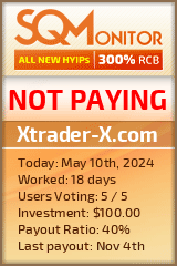 Xtrader-X.com HYIP Status Button