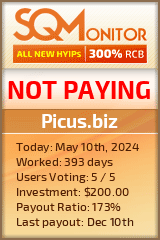 Picus.biz HYIP Status Button