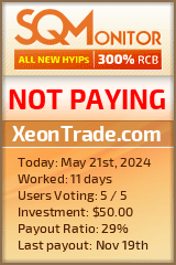XeonTrade.com HYIP Status Button