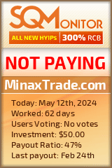 MinaxTrade.com HYIP Status Button