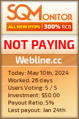 Webline.cc HYIP Status Button