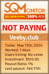 Veeby.club HYIP Status Button