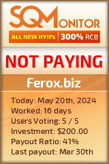 Ferox.biz HYIP Status Button
