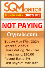 Crypvix.com HYIP Status Button