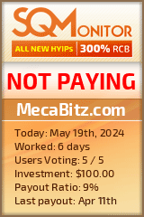 MecaBitz.com HYIP Status Button