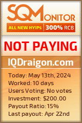 IQDraigon.com HYIP Status Button