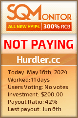 Hurdler.cc HYIP Status Button