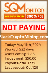 BlackCryptoMining.com HYIP Status Button