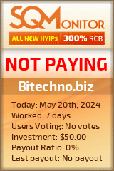 Bitechno.biz HYIP Status Button