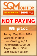 Whipit.cc HYIP Status Button