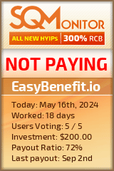 EasyBenefit.io HYIP Status Button