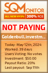 Goldenbull.investments HYIP Status Button