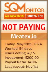 Meatex.io HYIP Status Button