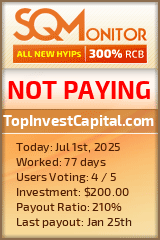 TopInvestCapital.com HYIP Status Button