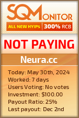 Neura.cc HYIP Status Button