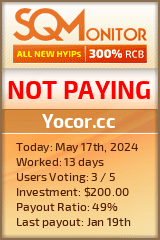 Yocor.cc HYIP Status Button