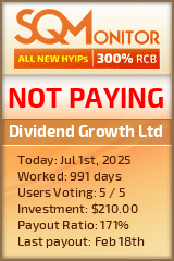 Dividend Growth Ltd HYIP Status Button