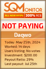 Daqwo HYIP Status Button