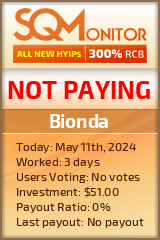 Bionda HYIP Status Button