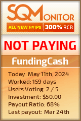 FundingCash HYIP Status Button
