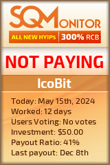 IcoBit HYIP Status Button