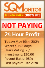 24 Hour Profit HYIP Status Button