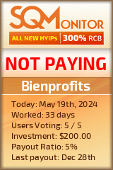 Bienprofits HYIP Status Button
