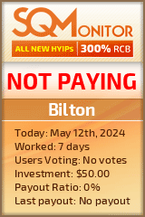 Bilton HYIP Status Button