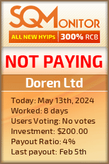 Doren Ltd HYIP Status Button