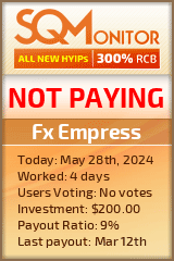 Fx Empress HYIP Status Button