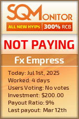 Fx Empress HYIP Status Button