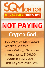 Crypto God HYIP Status Button