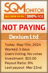 Dexium Ltd HYIP Status Button