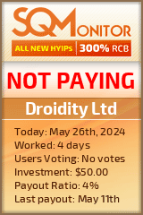Droidity Ltd HYIP Status Button