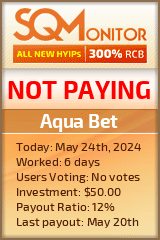 Aqua Bet HYIP Status Button