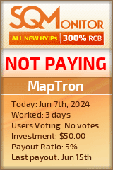 MapTron HYIP Status Button