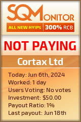 Cortax Ltd HYIP Status Button