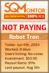 Robot Tron HYIP Status Button