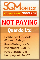 Quardo Ltd HYIP Status Button
