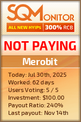 Merobit HYIP Status Button